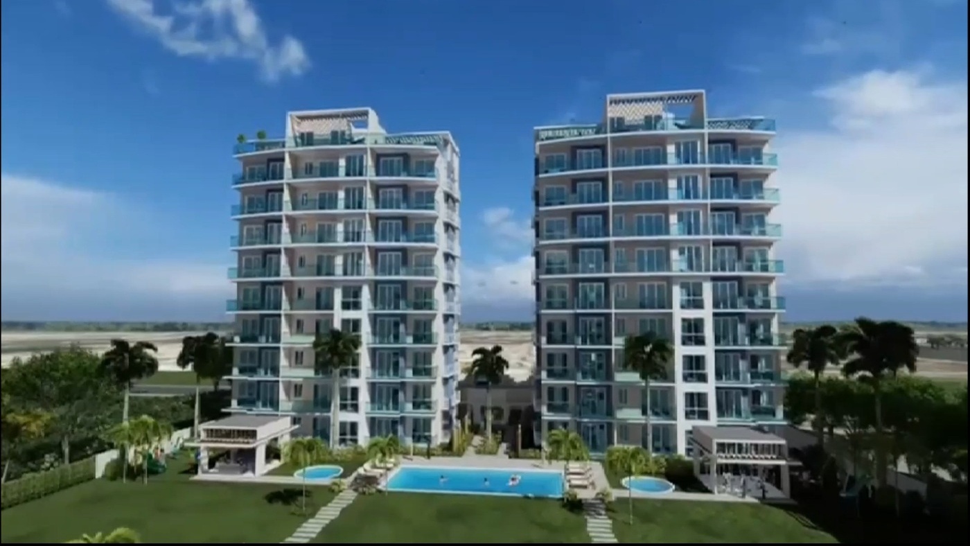 Palmares Residences – Caleta – La Romana 001 (1) Palmares Residences es un proyecto de torres de apartamentos y penta house, ubicados en Caleta, La Romana, con vista a la isla catalina, en primera linea con vista al mar, walking distance al Hotel Hilton y Capitan Kidd, Yatcha and club, asi como tambien todos lo restaurantes de la playa de Caleta, la zona de mayor desarrollo en La Romana.